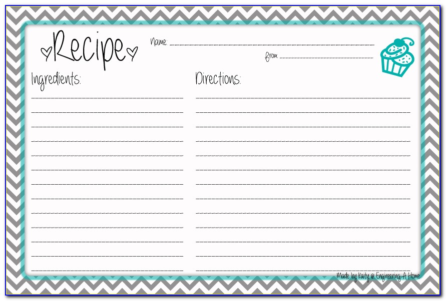 Blank Recipe Template For Word
