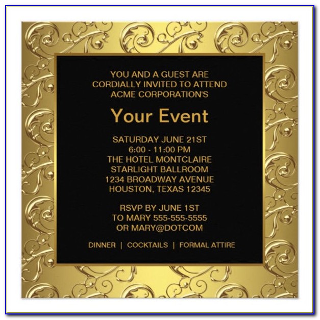 Business Event Invitation Template
