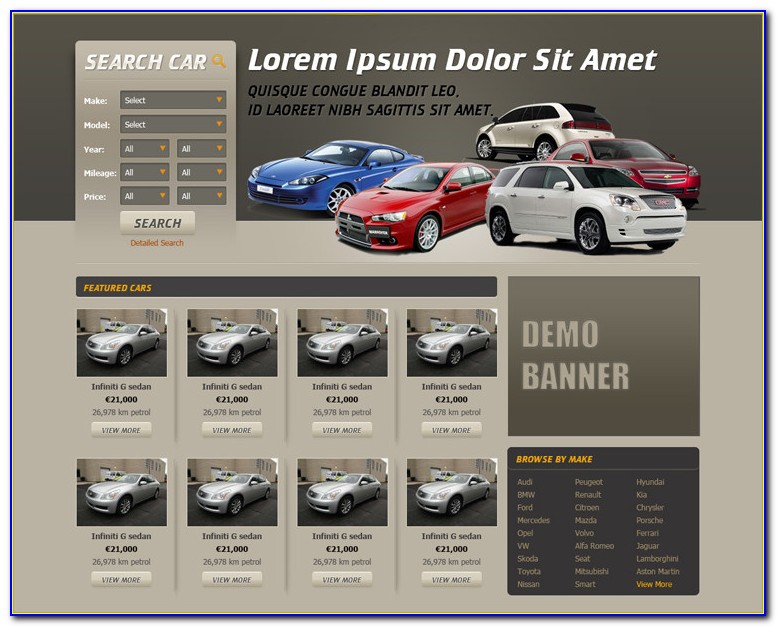 Car Dealer Website Template Free