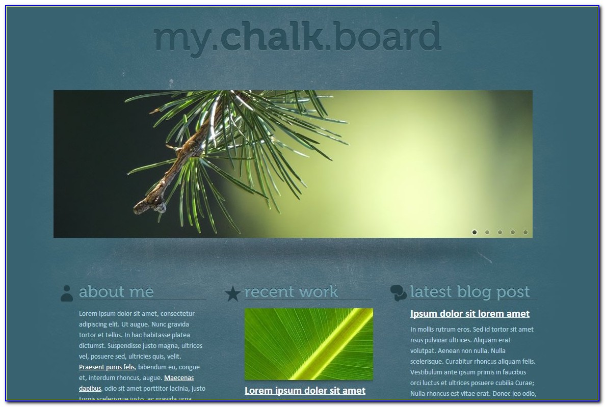 Chalkboard Website Template
