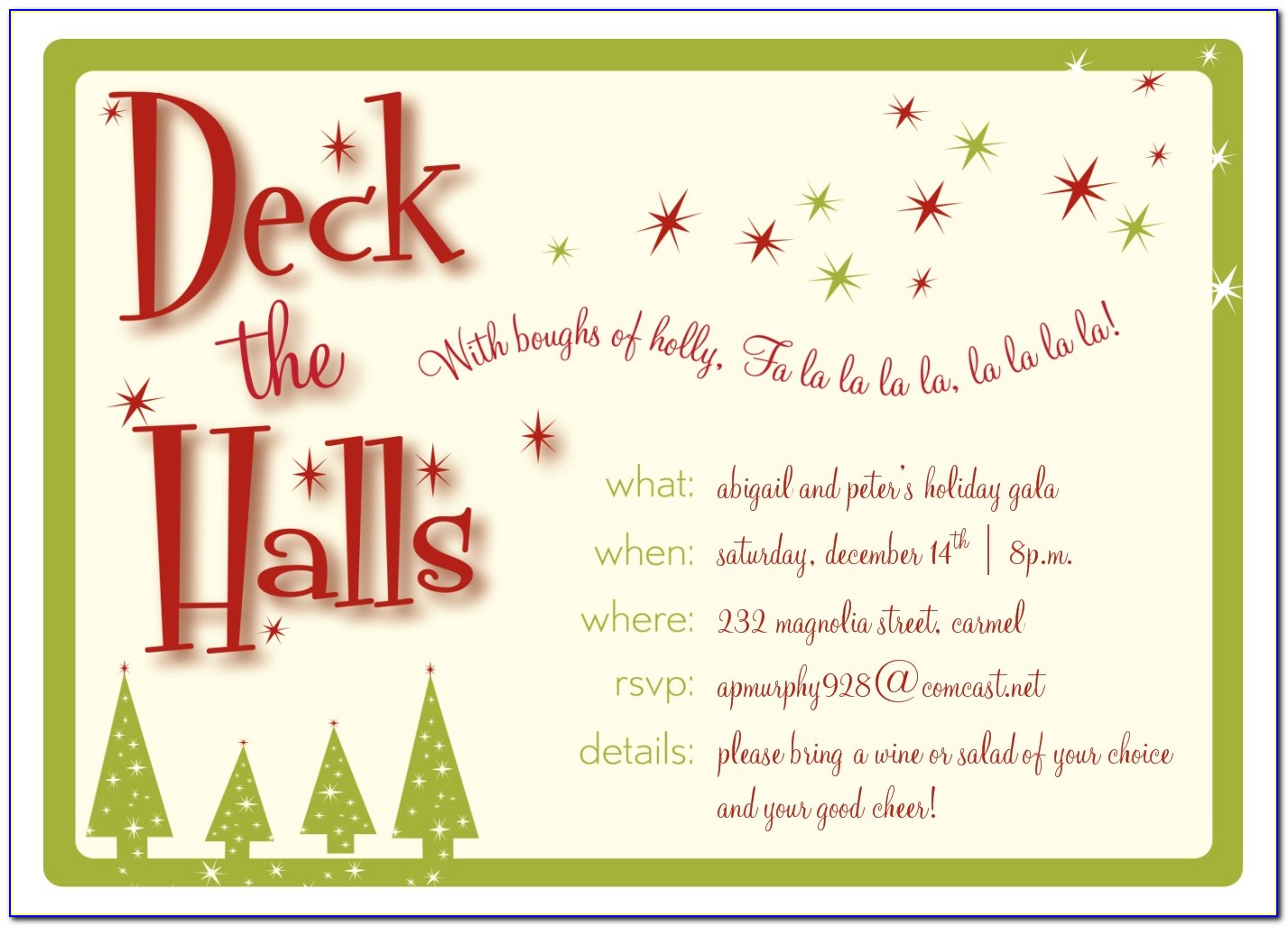Christmas Lunch Invitation Template