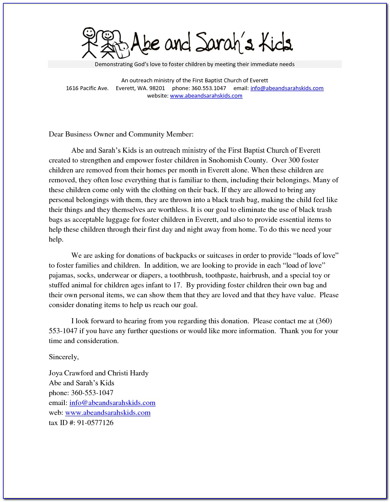 Church Donation Request Letter Template