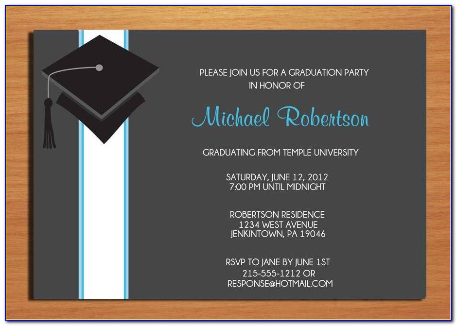 College Graduation Party Invitation Wording 2572