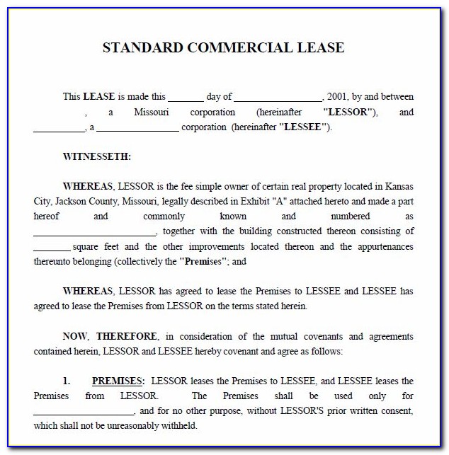 Commercial Real Estate Lease Agreement Template