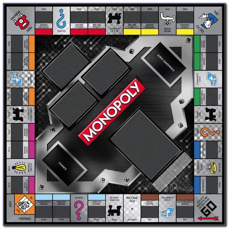 Custom Monopoly Board Game Template