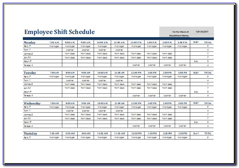 Daily Work Plan Template