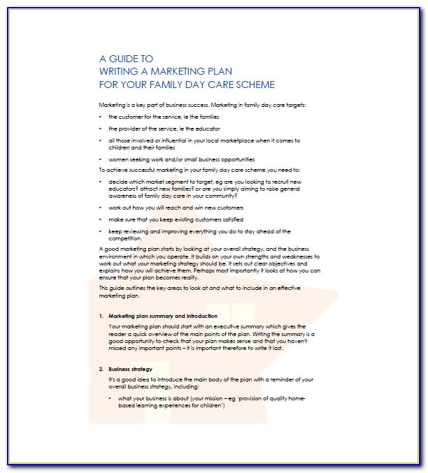 Day Care Centre Business Plan Template