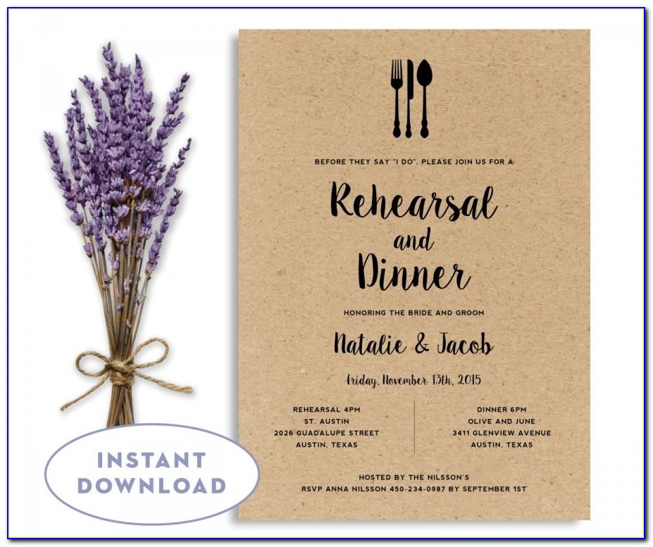 Dinner Party Invitation Template Word