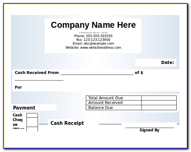 Download Receipt Template Free