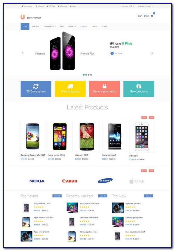Ecommerce Website Templates Free Download Html