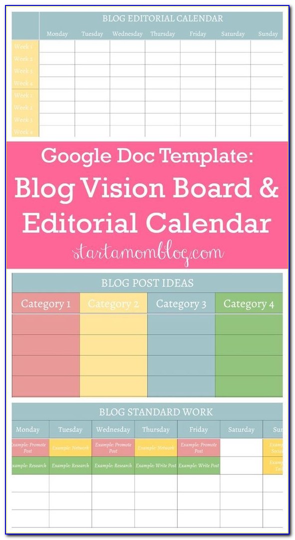 Editorial Calendar Template Google Docs