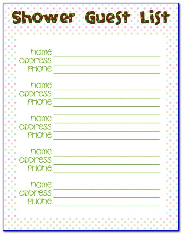 Elephant Baby Shower Guest Book Template