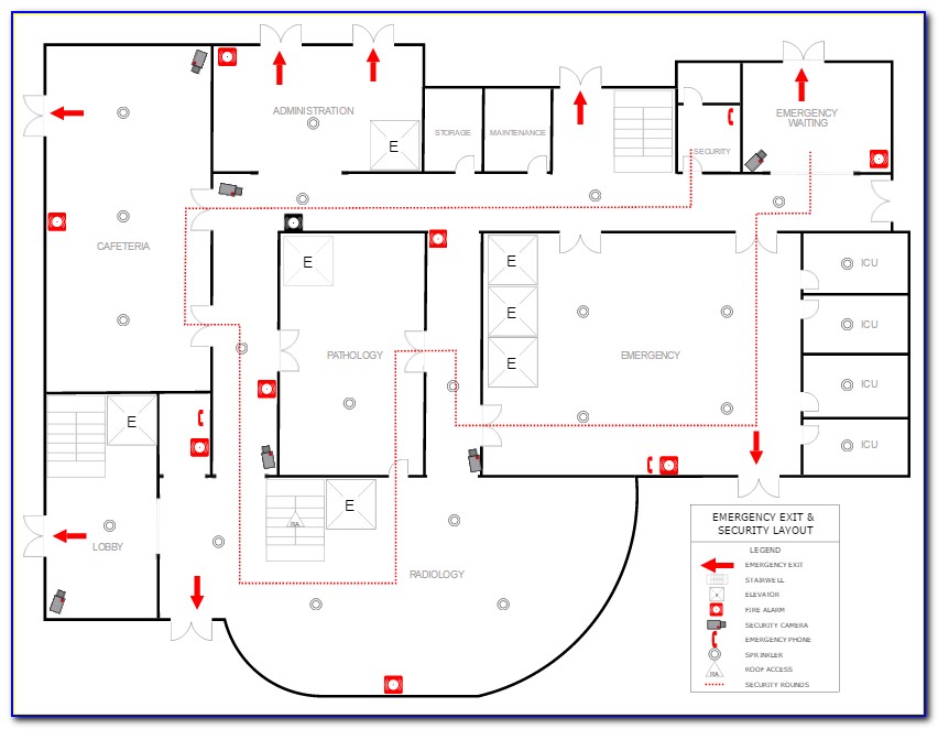 Emergency Evacuation Floor Plan Template