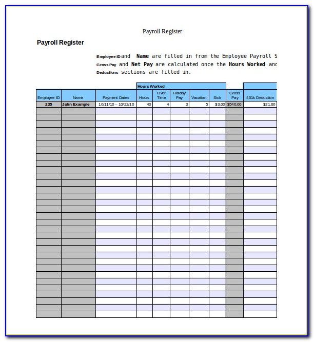 Employer Record Template