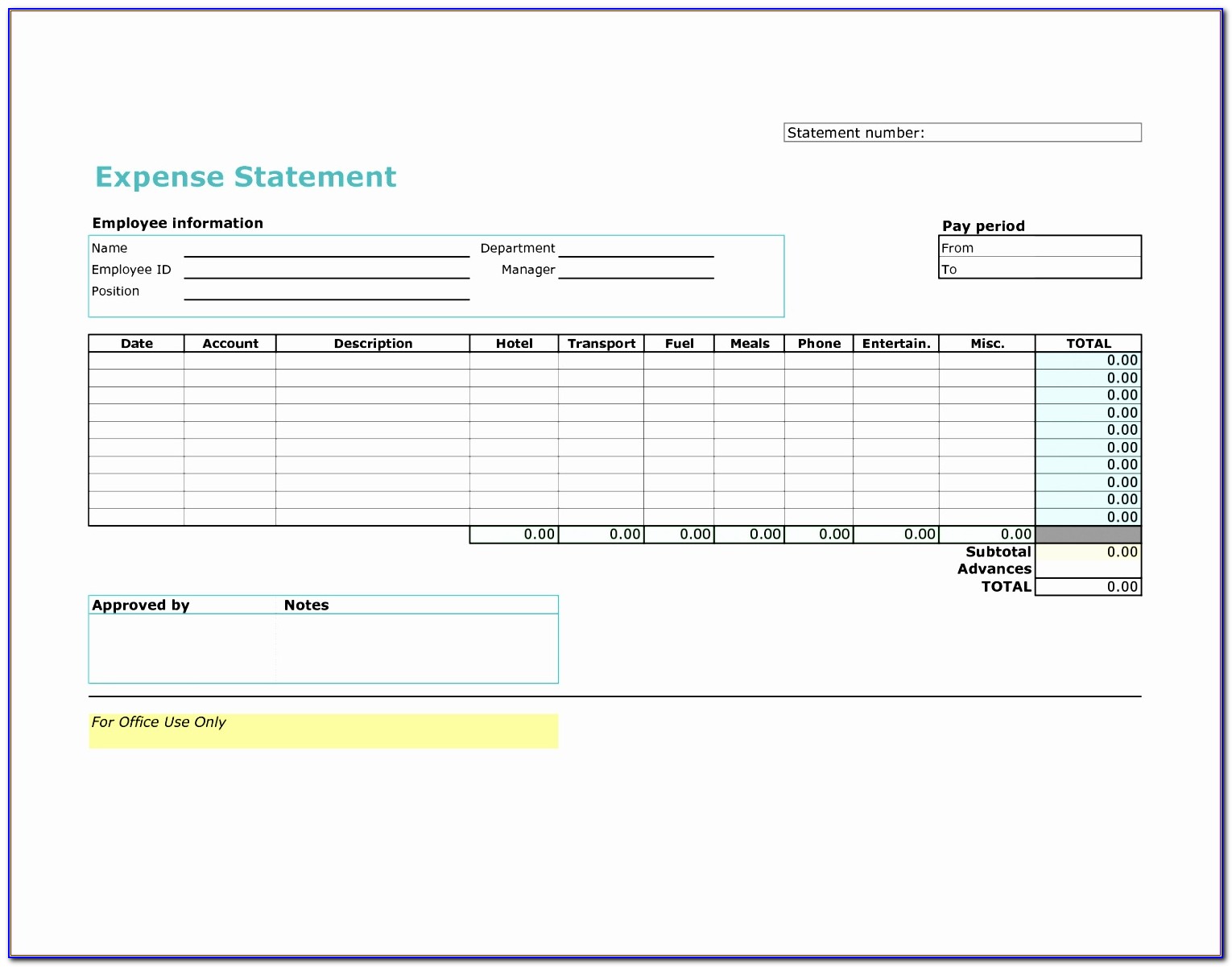 Excel Expense Report Template Free Download Tlehk Inspirational 6 Expense Report Template Excel