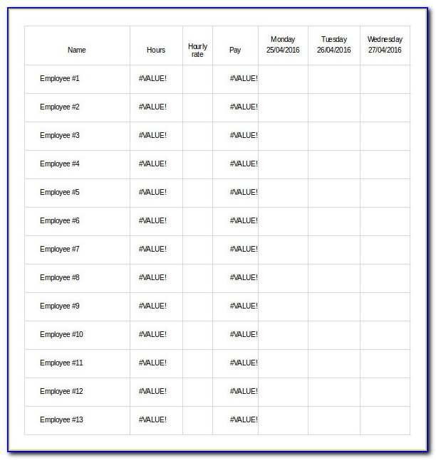 Excel Solver Employee Schedule Template