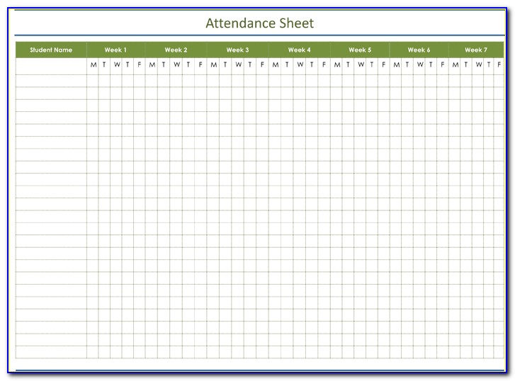 Excel Student Attendance Tracker Template