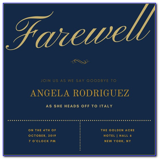 Farewell Party Invitation Template Online