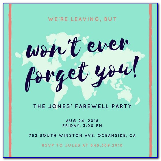 Farewell Party Invitation Templates Free