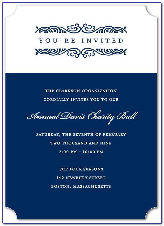 Formal Business Event Invitation Template