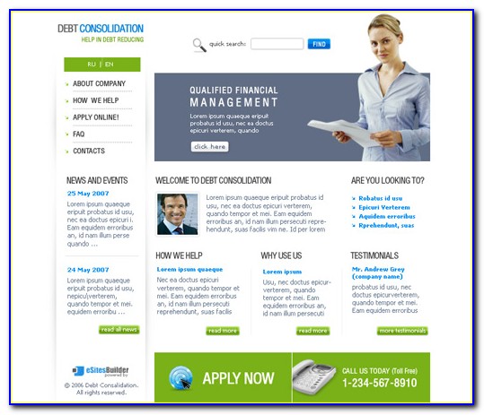 Free Accounting Web Templates Download