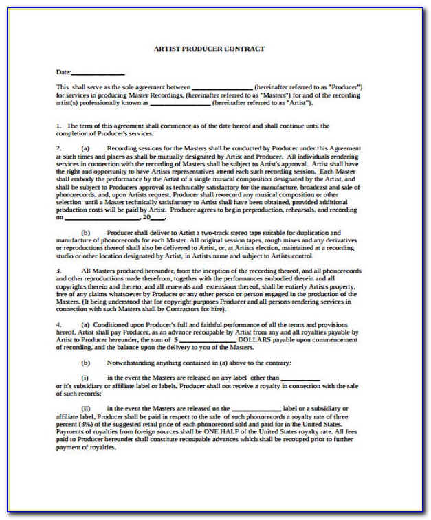 Free Contract Manufacturing Agreement Template