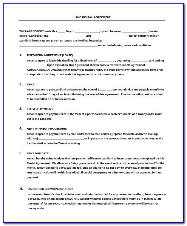 Free Easy Lease Agreement Template