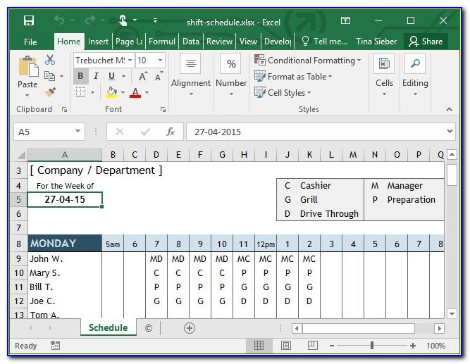 Free Excel Monthly Work Plan Template