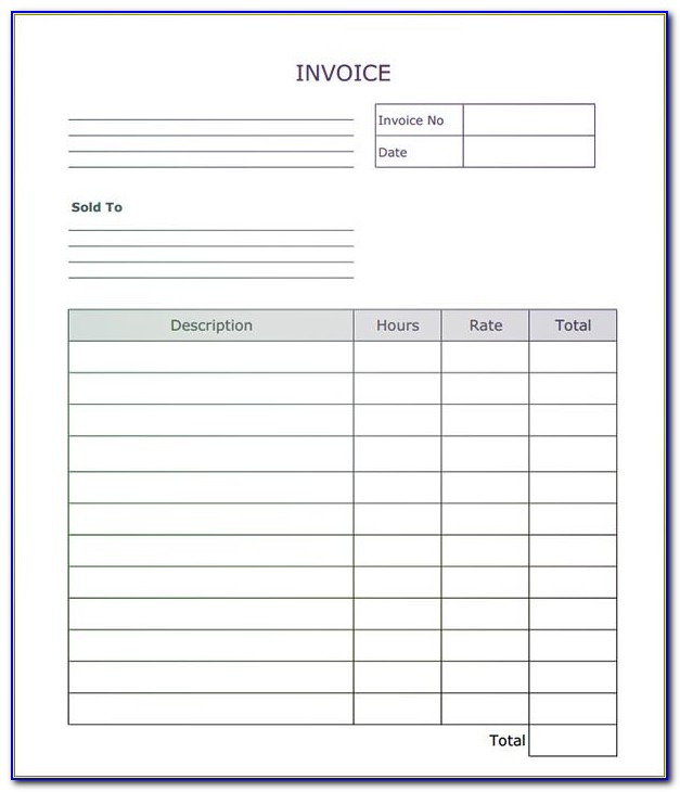 Free Fillable Invoice Form
