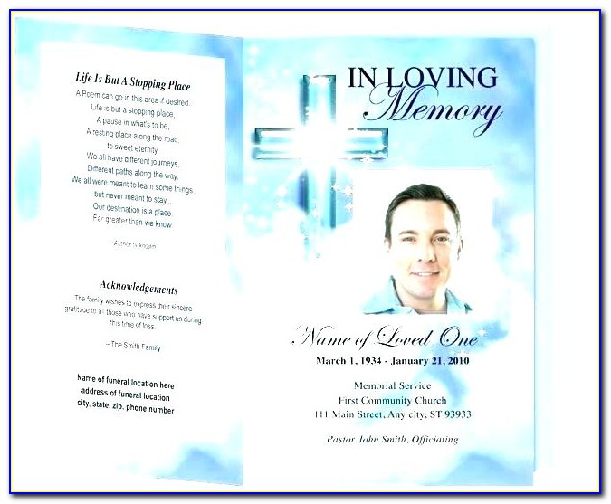Free Funeral Announcement Flyer Template
