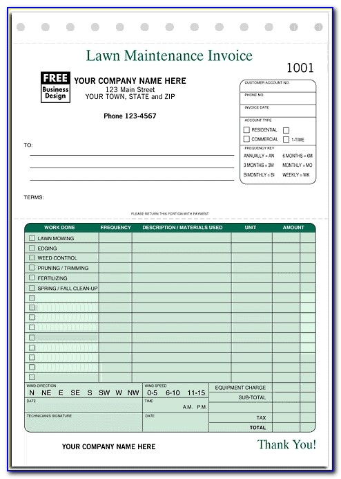 Free Lawn Care Invoice Template Best Business Template Free Lawn Care Invoice Template