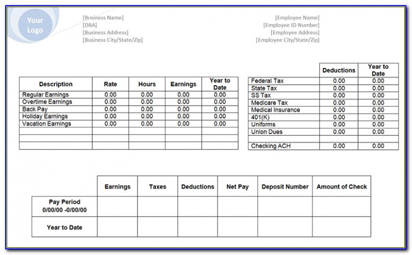 Download Now 1099 Pay Stub Template Free Download Champlain College
