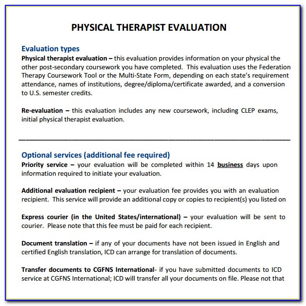 Free Physical Therapy Documentation Templates