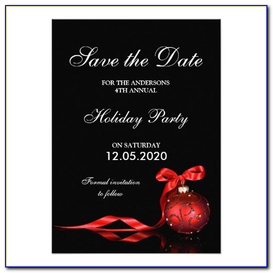 Free Printable Holiday Party Save The Date Templates