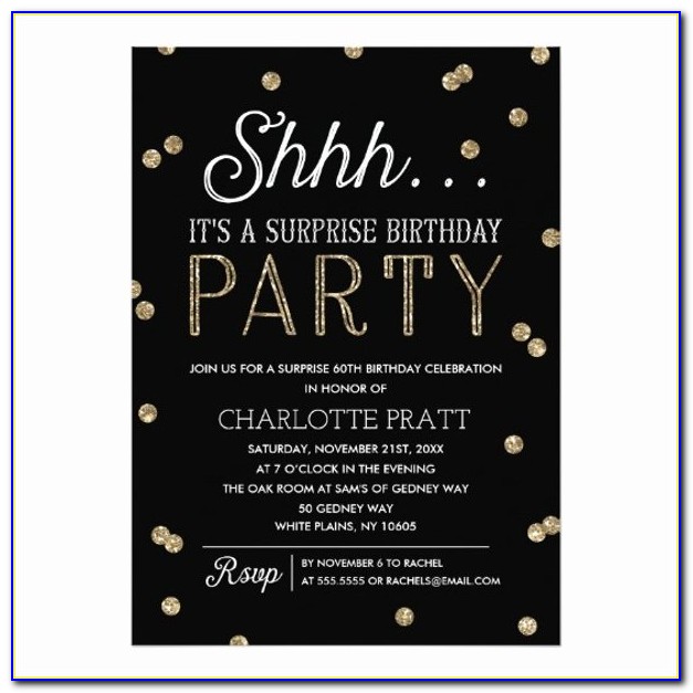 Free Printable Surprise Birthday Party Invitations Templates