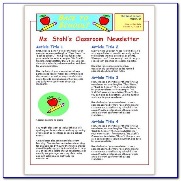 Where To Find Free Church Newsletters Templates For Microsoft Word Free Classroom Newsletter Templates For Microsoft Word Free Classroom Newsletter Templates For Microsoft Word