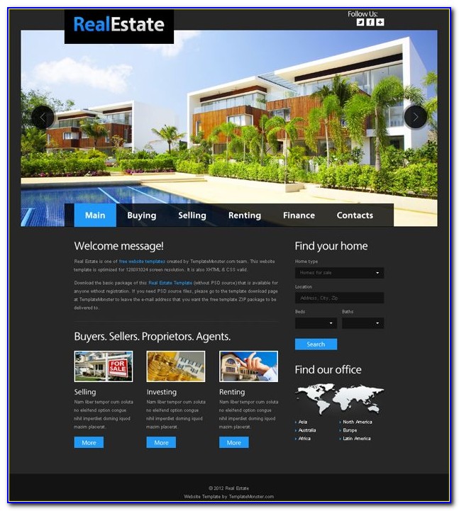 Free Real Estate Website Templates Download Html And Css