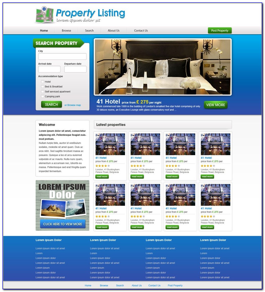 Free Real Estate Website Templates Html5