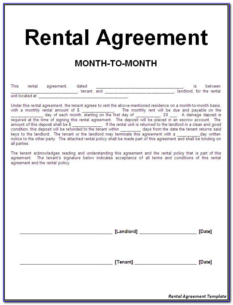 Free Rental Agreement Template Word