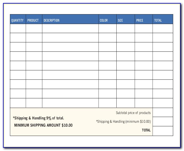 Free Sales Order Form Template Downloads