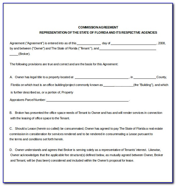 Free Sample Commission Agreement Template