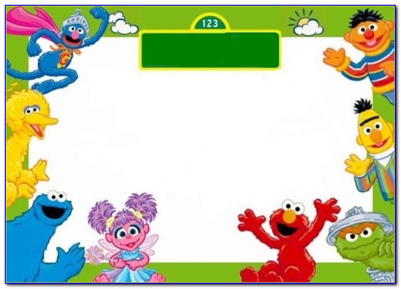 Free Sesame Street Party Invitations Template
