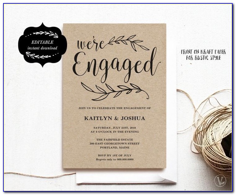 Free Templates For Engagement Invitations