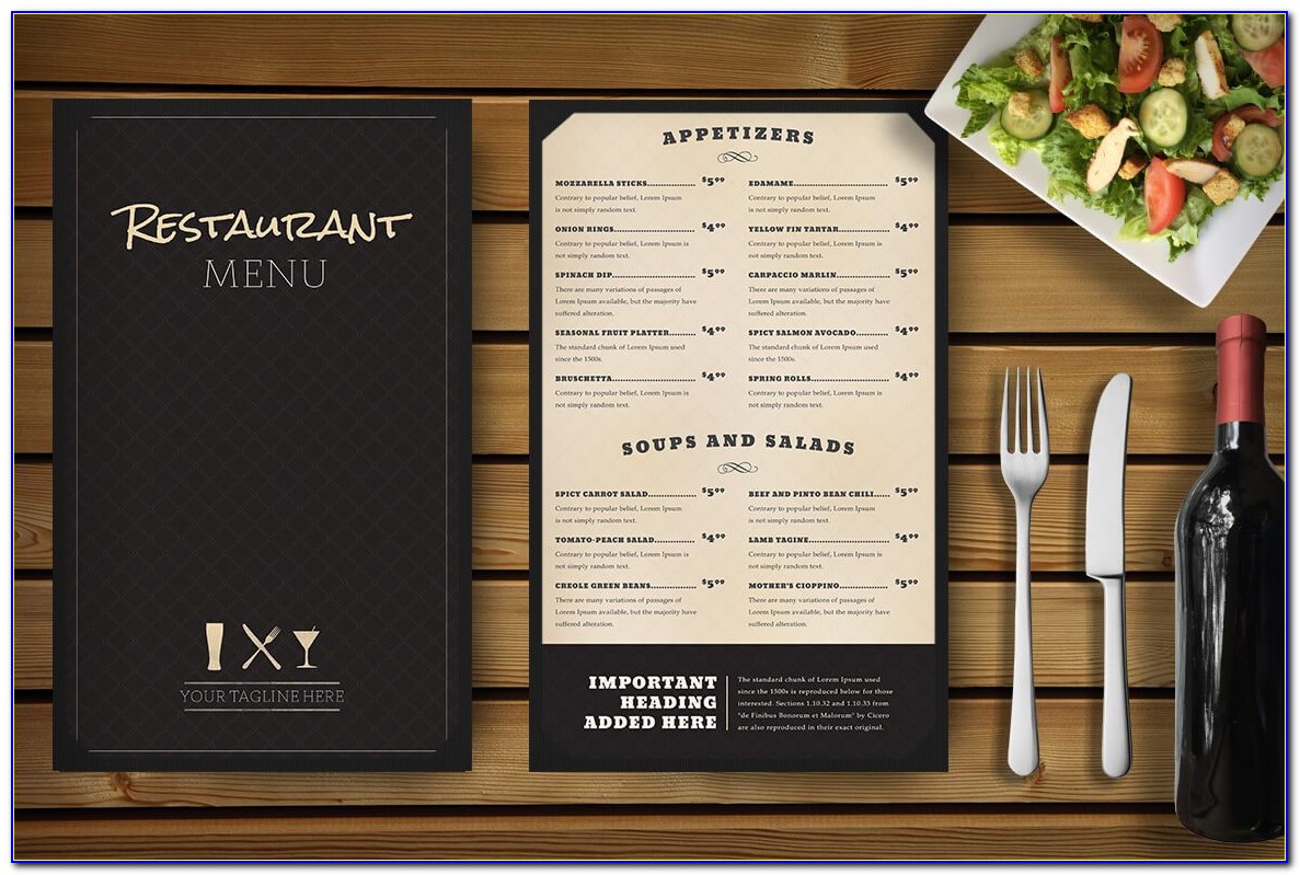 Free Templates For Restaurant Menus On Word