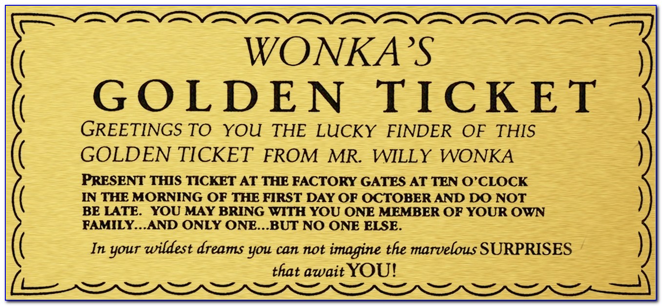 Free Wonka Golden Ticket Template