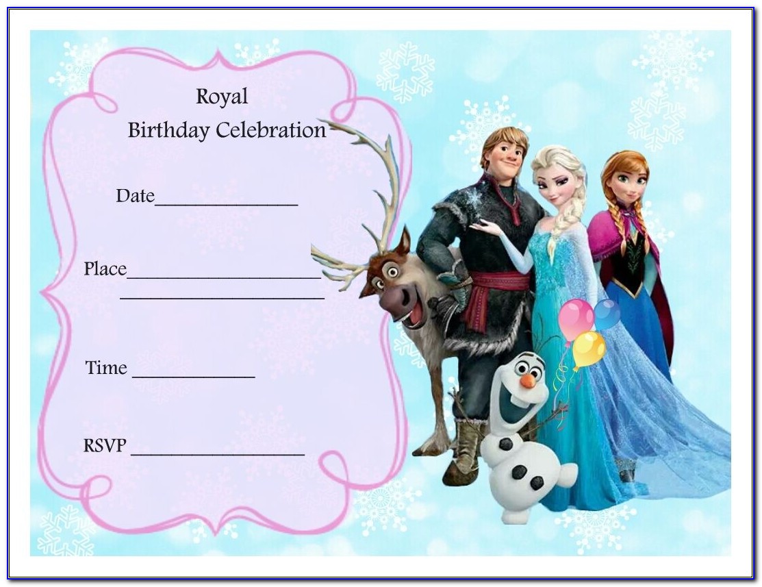 Frozen Birthday Party Invitation Cards