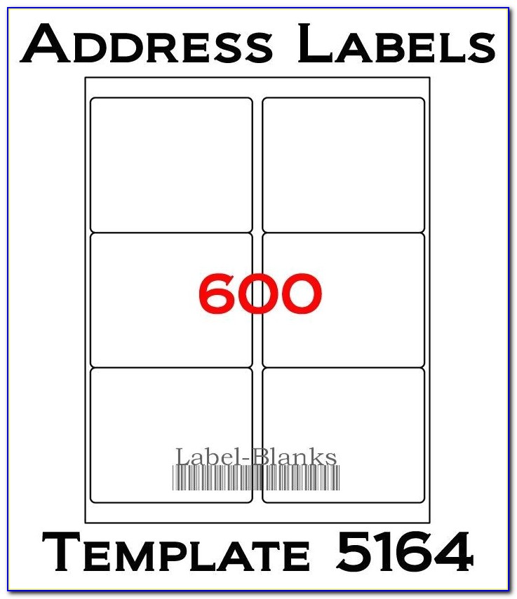 Avery Shipping Label Template 5164 4 X3 1 3 Laser Ink Jet Labels 600 Labels Compatible W