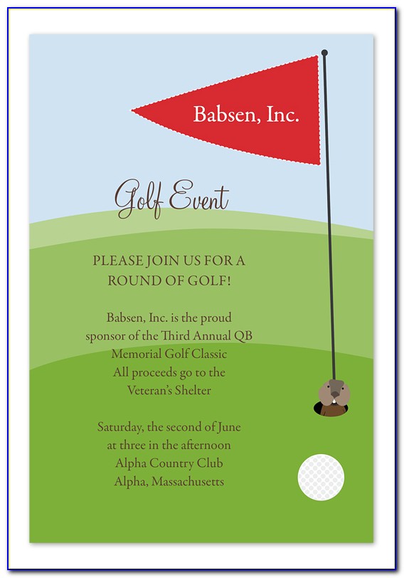 Golf Tournament Invitation Template Free