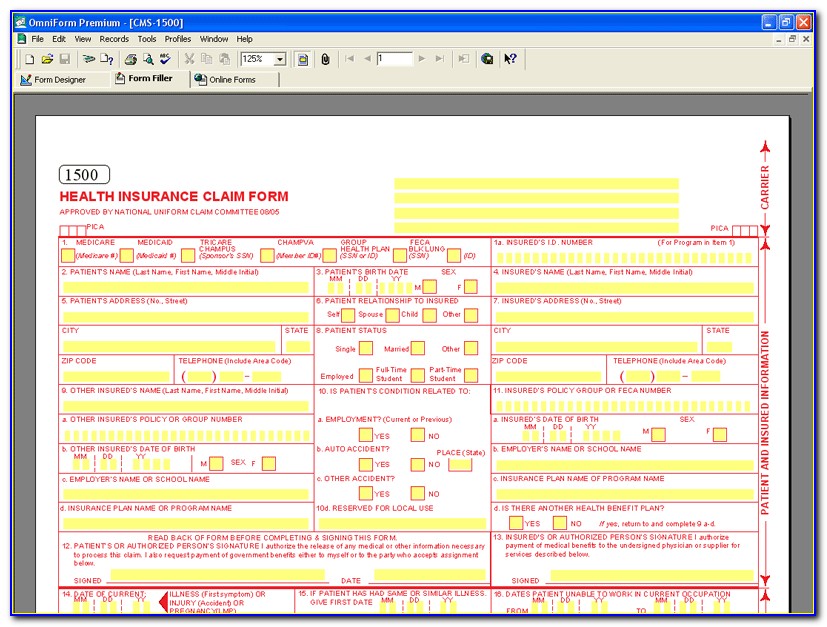 Hcfa 1500 Excel Template