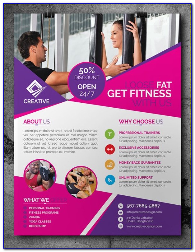 Health And Fitness Brochure Templates